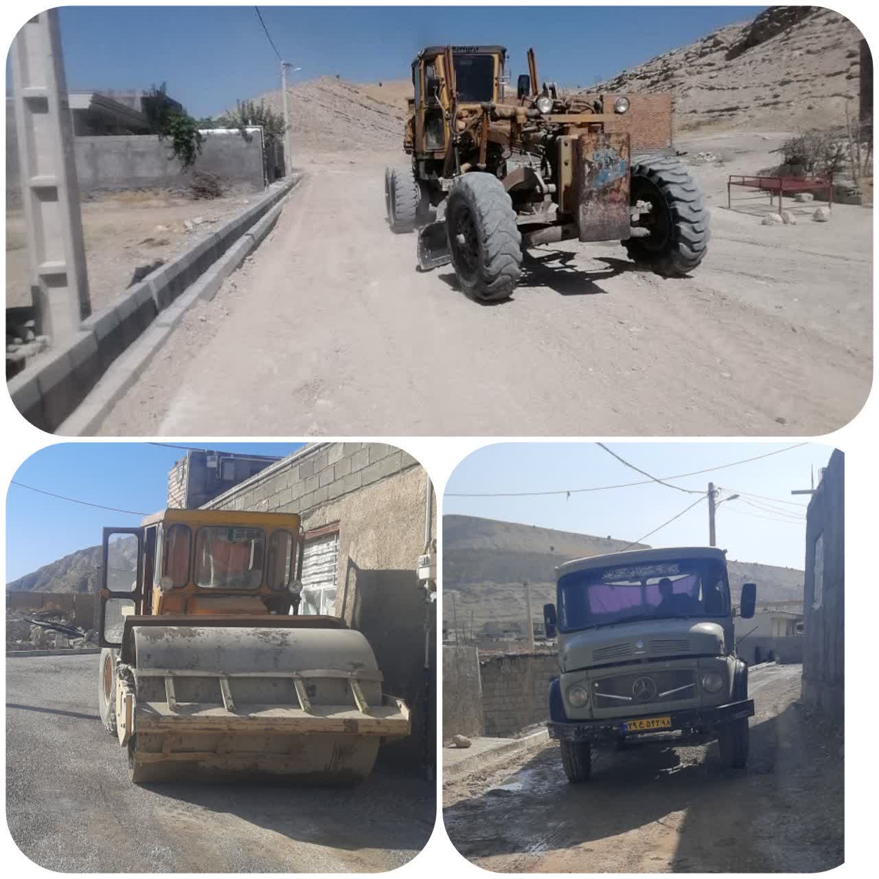 تسطیح و زیرسازی به منظور اجرای پروژه آسفالت به پایان رسید.